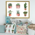 thumbnail image 3 of Designart 'Cactus and Succulents In A Clay Pot ' Traditional Framed Art Print, 3 of 4
