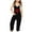 Black-2, variant on Odeerbi 5-14 Years Kids Girls Summer Jumpsuit Paw Print Camisole Romper Casual Overalls Bib Overall Pantss with Pockets