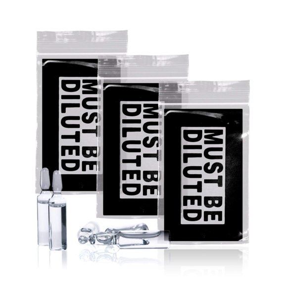 Pack of 1000 Must Be Diluted Bags, Black 4 x 6. Low Density polyethylene Printed Bags 4x6. Zipper Plastic Bags 2 mil for Health Needs. Great for Infirmaries.