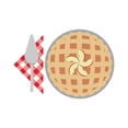 thumbnail image 2 of CafePress - Apple Pie Dessert -  Round Wood Ornament 4", 2 of 2