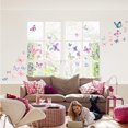 thumbnail image 5 of 1set 57 pcs Colorful Butterfly Wall Decal Beautiful Insect PVC Wall Self-adhesive Stickers Removable Wall Art for Girl's Room Window Decoration 75x29cm, 5 of 7