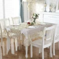 thumbnail image 2 of Table Cloth Gold Velvet Silver Europe Luxury Embroidered Table Dining Table Cover Rectangle TableCloths Lace Cabinet Dust Cover (HM868,Diameter 150cm Round), 2 of 6