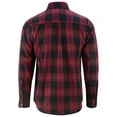 thumbnail image 4 of Renegade Classics Men Cotton Flannel Plaid Shirts - Motorcycle Shirt Regular Fit Long Sleeve Button Down Casual Shirts Red and Black with Front Chest Pockets, 4 of 6
