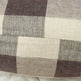 thumbnail image 5 of Unique Bargains 2-Pack Checks Pattern Decorative Throw Pillow Covers Brown 22" x 22", 5 of 7