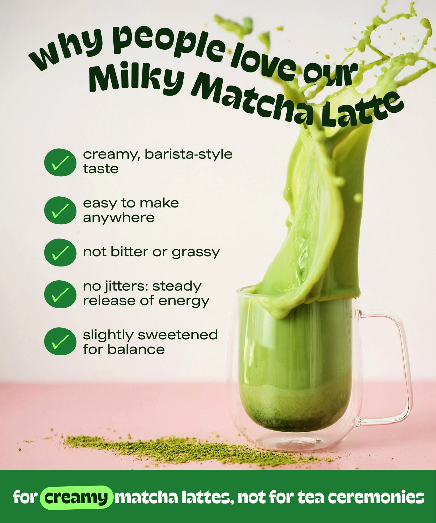 MatchaDNA Sweet Organic Matcha Tea Latte Powder No Sugar Added Naturally Caffeinated 1 Count 1.1 lb (500 Gr)