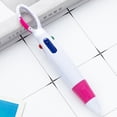 thumbnail image 5 of 4-in-1 Multicolor Ballpoint Pen, Retractable Carabiner Clip Pen, Rose Red, 1 Pack, 5 of 8