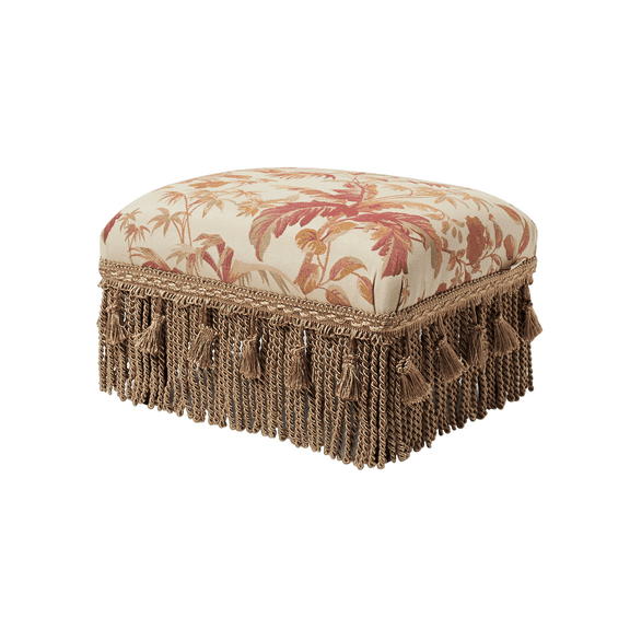 Fiona Traditional Decorative Footstool Light Coral