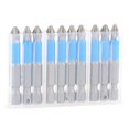 thumbnail image 2 of 10Pcs Electric Screwdriver Bit Set Anti Slip S2 Steel Cross Magnetic Drill Bits PH2 x 50mm, 2 of 5