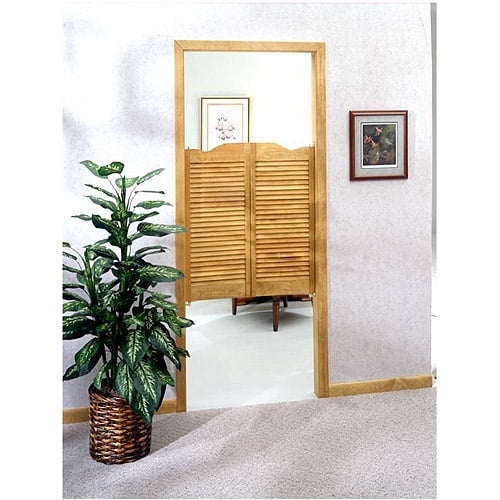 Awc Model 58 Dixieland Louvered Cafe Door 24 Wide Unfinished Pine Walmart Com Walmart Com