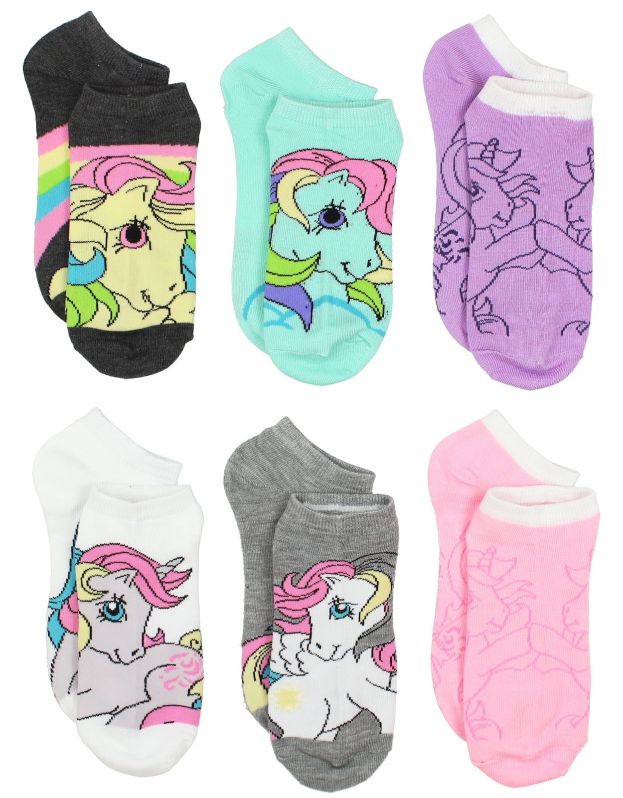 9446MH My Little Pony Womens Queen 6 pack Socks Teen/Adult 