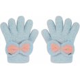 thumbnail image 1 of Toddler Kids Winter Warm Gloves Cute Bowknot Full Finger Knitted Gloves Stretchy Mittens for Little Girls Boys Ages 2-5, 1 of 3