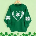 thumbnail image 4 of Camiseta de Entrenamiento de Manga Larga para Mujeres Pack Día de San Patricio Impreso Suelto Casual, Camiseta de Gimnasio Transpirable, 4 of 5