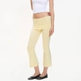 thumbnail image 2 of Breezora Women's Fold Over Waist Cropped Flare Pants High Waisted Leggings Casual Stretchy Loose Relaxed Fit Daily Yoga Trousers, 2 of 5