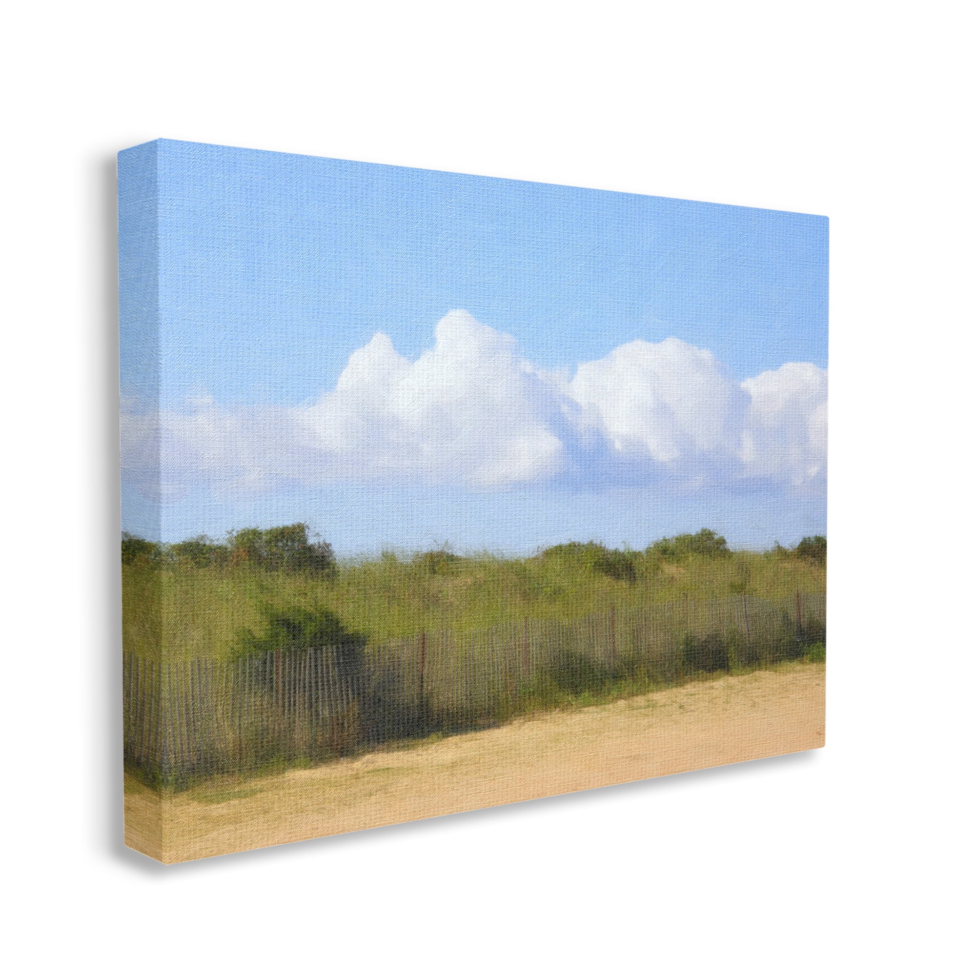 Stupell Industries Vast Pasture with Clouds Landscape Painting Gallery Wrapped Canvas Art Print Wall Art, 40 x 30