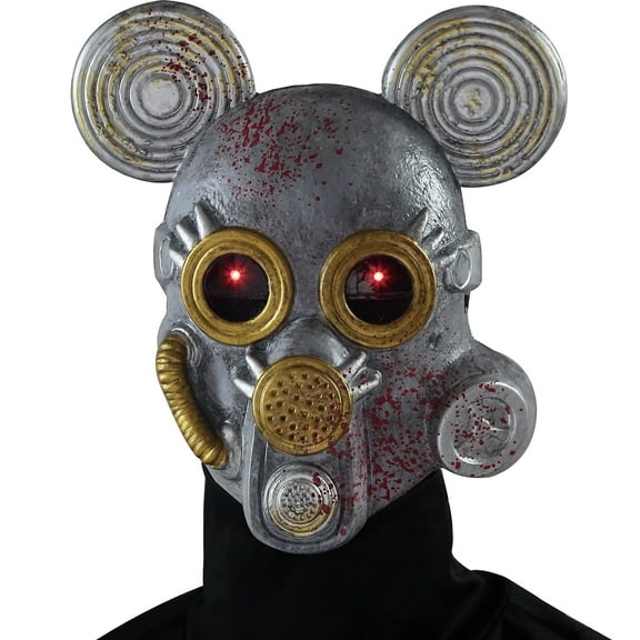 Seasonal Visions SteamPunk Mutant Mouse Light-up Mask for Adults, Halloween Costume Accessories, One Size Fits Most