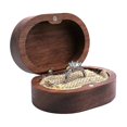thumbnail image 1 of Wooden Ring Box, Jewelry Box Ring Holder Case Ring Box With Cushion For Wedding Proposal Engagement, 1 of 5