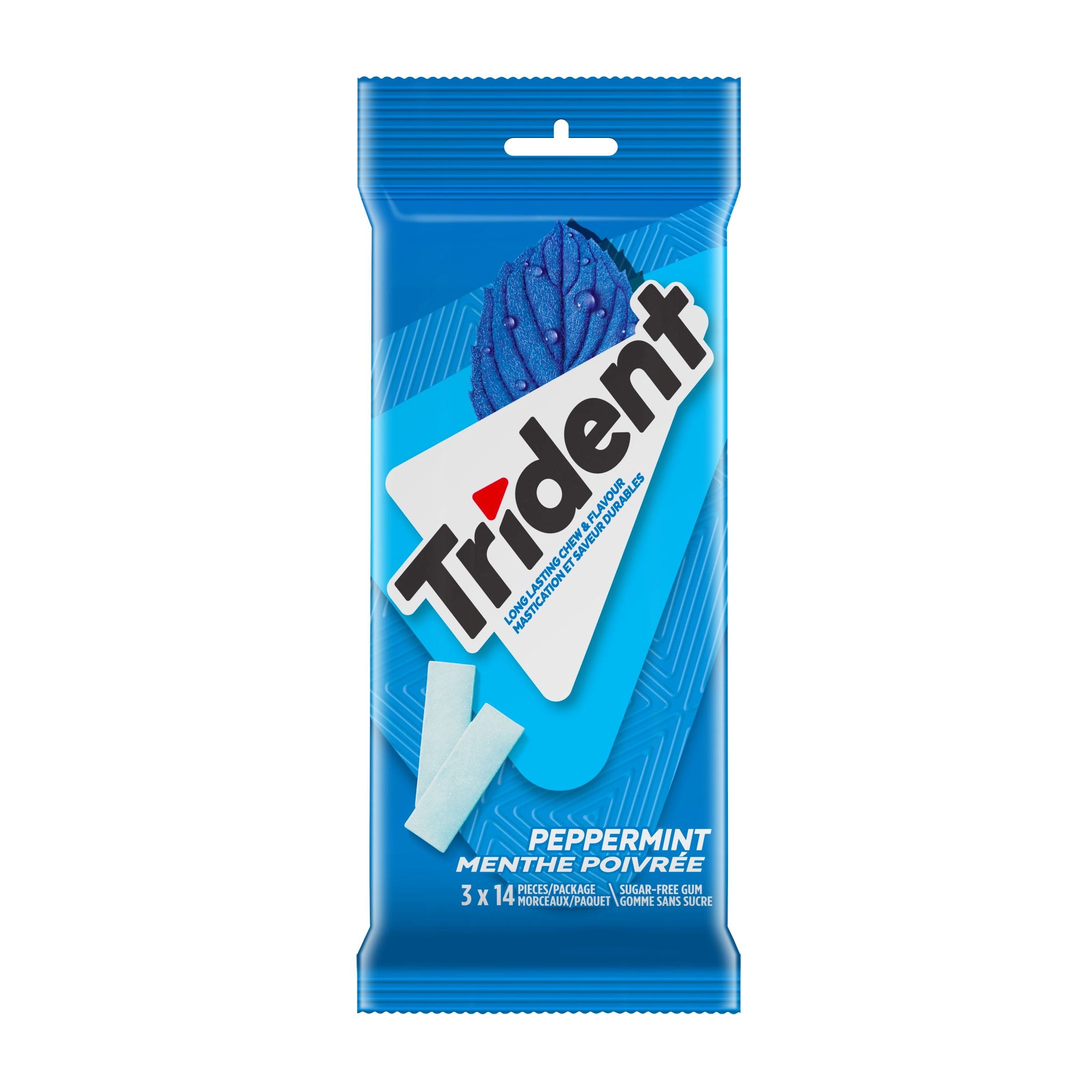 Trident, Peppermint Sugar-free Gum Multipack - Pack of 3 (42 Pieces)