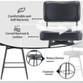 thumbnail image 4 of VINGLI Counter Height Swivel Bar Stools Set of 2, 26" Seat Height Counter Bar Stool for Kitchen Island, Upholstered PU Leather Barstools with Wood Backs and Metal Legs, Brown, 4 of 8