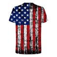 thumbnail image 5 of yoeyez T-Shirts 4 Juillet Hommes, T-Shirts Manches Courtes Hommes 4 Juillet Drapeau Américain Mode Hawaïenne Col Rond T-Shirt Golf Multicolore pour Hommes, 5 of 5