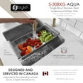 thumbnail image 2 of Stylish Undermount 19" Stainless Steel 16G Single Bowl Kitchen Sink with Grid & Strainer S-308XG, 2 of 11