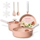 thumbnail image 1 of Batería de cocina CAROTE de 9 piezas, cerámica antiadherente rosa, 1 of 7
