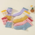 thumbnail image 1 of Lindbes 5 Pairs/Set Breathable Summer Infant Socks In Assorted Colors, 1 of 7