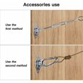 thumbnail image 3 of Dww-44 Pices Kit de Fixation Voile D'ombrage, Kit de Fixation pour Voile de Jardin pour Voile D'ombrage en Acier Inoxydable 304 pour Triangle Carr Rec, 3 of 5