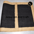thumbnail image 4 of Jaipur Art And Craft Black Beige Border Jute Area Rug Rectangle Hand Braided Carpet (10x13 Sq ft), 4 of 7