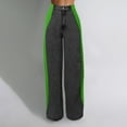 thumbnail image 5 of Wangmeiwg Women’s Jeans With Patchwork Stripes High Waist Loose Denim Color Block Jean Straight Wide Leg Pants Womens Pants Casual with Pockets, 5 of 5