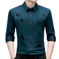 thumbnail image 1 of MDUKONU Chemise Habillée Décontractée pour Homme Coupe Ajustée Non Rétrécie Entretien Facile Vert Foncé 125, 1 of 4