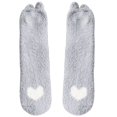 thumbnail image 4 of Calcetines de vellón de coral para mujer, calcetines de felpa cálidos extra gruesos hasta media pantorrilla con dibujos animados para mujer, calcetines de estilo japonés para dormir en el, 4 of 6