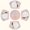 Placemats 3235, variant on Pastel circles abstract texture Round Table Placemats Set Of 5 Wedge Table Mats Washable Heat Resistant Place Mat For Dining Table Kitchen Farmhouse Restaurant