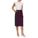 thumbnail image 2 of FALDA LÁPIZ CHIC Inspiradora para Mujeres con Cintura Alta y Abertura Trasera para Trabajo y Uso Casual S Púrpura, 2 of 5
