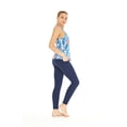 thumbnail image 4 of Women's Athletic Sportswear Patterned Tank Top and Solid Legging Set in Firebird Blue White Medium, 4 of 5