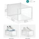 thumbnail image 4 of SONGMICS Cajas de Zapatos Plástico, Juego de 12 Organizadores de Almacenamiento, Caja Zapatero Plástico Plegable y Apilable para Zapatillas hasta talla 46, Transparente y Blanco, 4 of 10