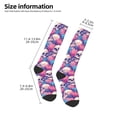 thumbnail image 3 of Bingfone Compression Socks for Women and Men Long Socks for Running Athletic Cycling Nurse-white Skull blue flower, 3 of 8