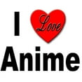 thumbnail image 2 of CafePress - I Love Anime Keepsake (Round) -  Round Wood Ornament 4", 2 of 2