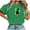#193-Green, variant on Craaazy Women's Fashion Casual St. Patrick's Day Print Shirts Round Neck Short Sleeve T-Shirts Gifts