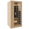 thumbnail image 3 of Lucia 1- Person Indoor Hemlock Wooden Carbon FAR Infrared Home Sauna Room with LED Touch Control Panel and Heater, 3 of 11