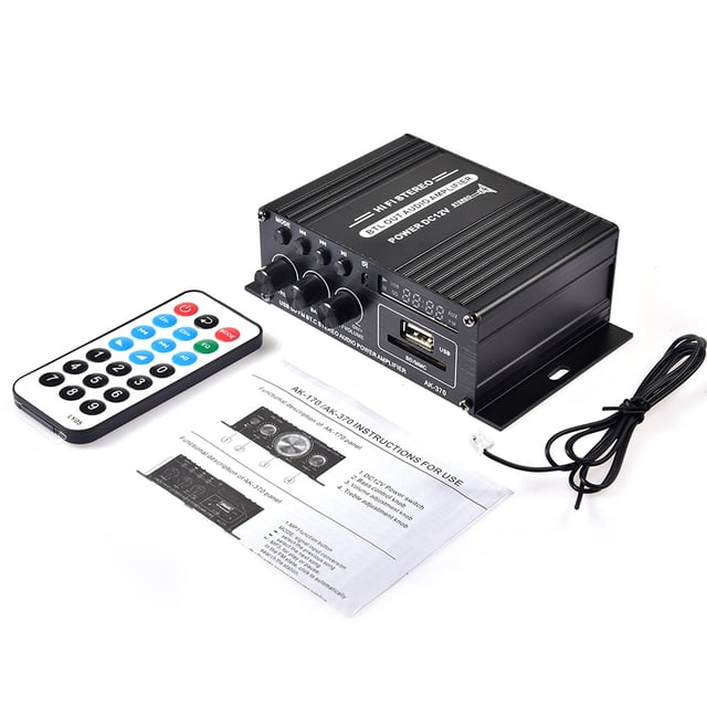 Music DC12V Amplifier HiFi Car Stereo Music Receiver FM MP3 Power-Amplifier