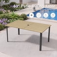 thumbnail image 2 of 63"L X 38"W Outdoor Dining Table with Umbrella Hole, 2 of 9