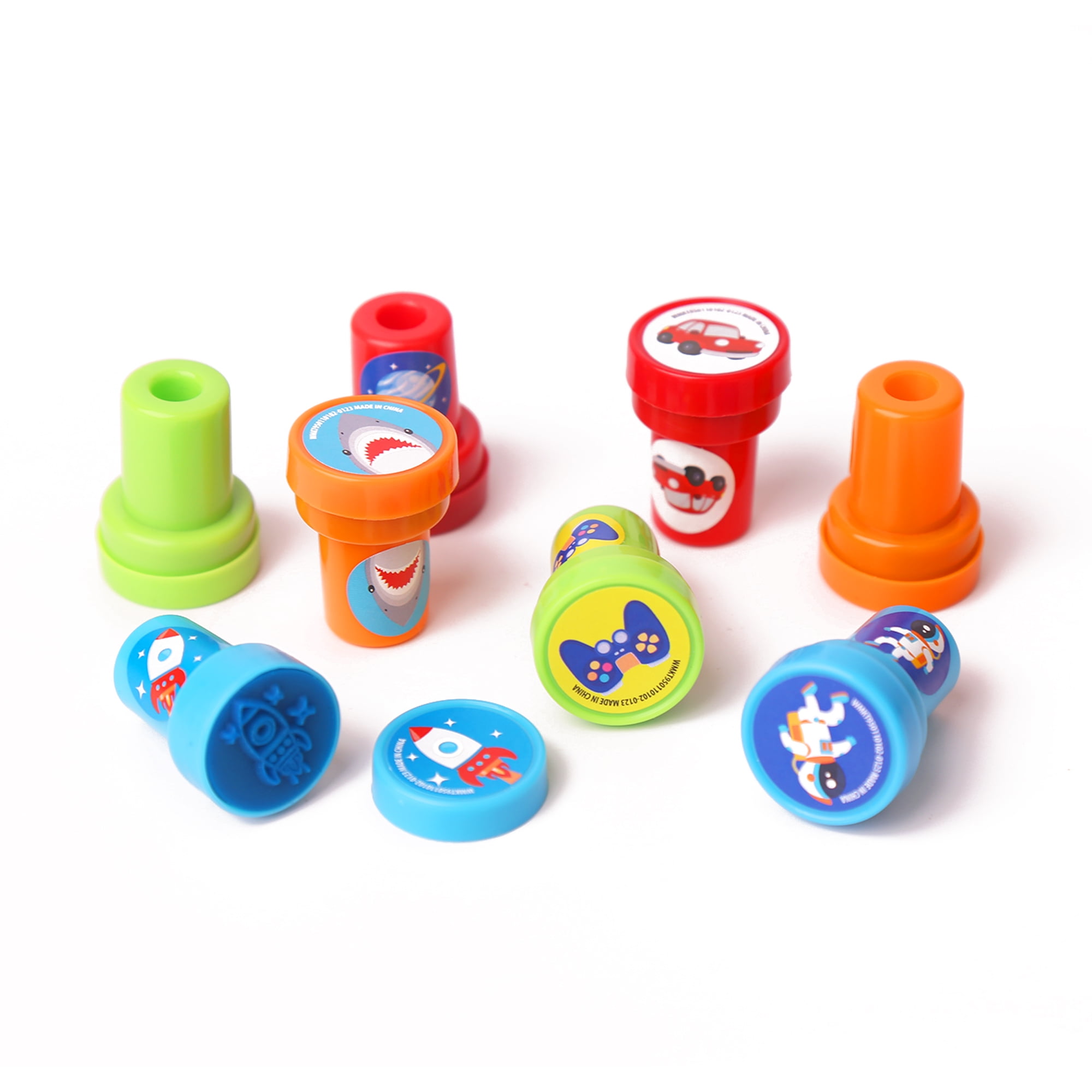 Fun Little Toys Assorted Stamps for Kids Multicolor Party Favors 212 ,  Pieces