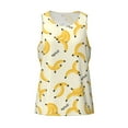 thumbnail image 4 of Fotbe Banana Pattern Men's Quick Dry Workout Tank Top Gym Muscle Tee Fitness Bodybuilding Sleeveless T Shirt Breathable Workout Shirt-X-Large, 4 of 9