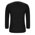 thumbnail image 3 of Helii Womens Fall V Neck long Sleeve Shirt Solid Color Regular Fit Tunic Tops Knitted Blouses Sweater Lightweight Winter Going Out Clothes Dressy Business Casual Black XXL, 3 of 5