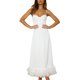 thumbnail image 2 of Vestido De Mujer Bodycon Correa Larga De Espagueti Color SóLido Volantes Dobladillo Vestido Con Cremallera En La Espalda, 2 of 4