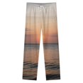 thumbnail image 4 of Sunset Over Calm Sea Winter Female Pants Flannel High Waist Women Pants Lady Warm Straight Leg Plush Trousers, 4 of 7
