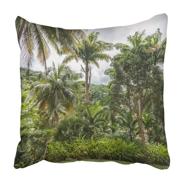 ABPHQTO Funda de almohada Forest in Flower Forest Botanical Gardens Throw Pillow Cover Case 40x40 cm