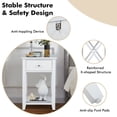 thumbnail image 4 of Spaco Bedside Storage Nightstand with Drawer and Bottom Shelf-Brown, Bedside Storage Table, Large Drawer, Smooth Rails, Anti-Slip Pads, Easy to Clean, Simple Design, 4 of 6