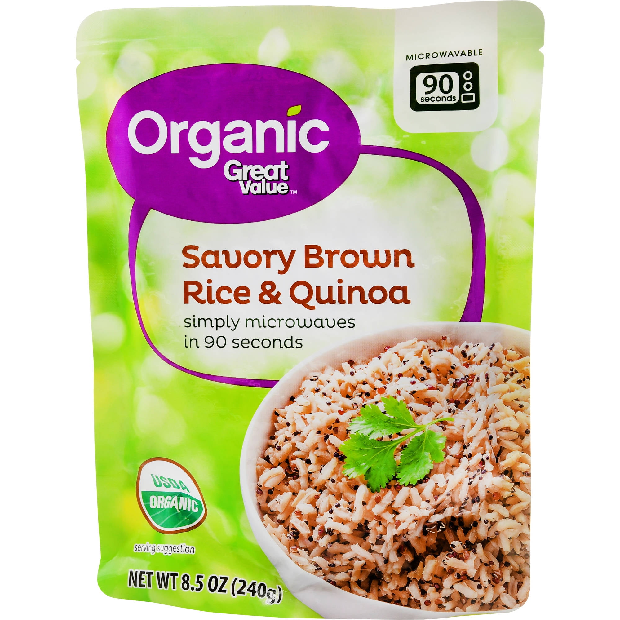 Great Value Organic Savory Brown Rice & Quinoa, 8.5 oz