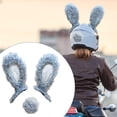 thumbnail image 1 of Adornos de conejo shamjiam para casco de bicicleta Decoración Gris, 1 of 8
